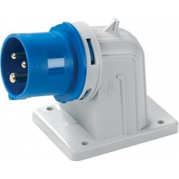 spina fissa da parete a 90° blu 220v 2p+t 32a ip44 6h rosi 1019