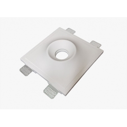 faretto incasso quadrato in gesso con svasatura a scomparsa csf020