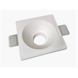 faretto in gesso conico bordo quadrato incasso verniciabile csf050