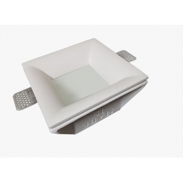 faretto in gesso ceramico svasato con vetro satinato verniciabile csf120