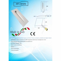 faretto segnapasso in gesso ceramico verniciabile rettangolare csf370