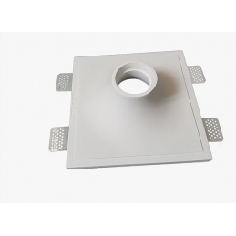 faretto da incasso quadrato con uscita conica in gesso ceramico csf387