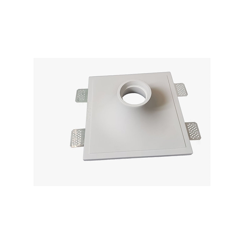 faretto da incasso quadrato con uscita conica in gesso ceramico csf387