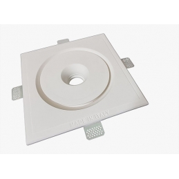 faretto quadrato da incasso in gesso ceramico concentrico csf500