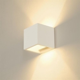 lampada applique moderno da parete in gesso verniciabile up & down cubo CSF110L