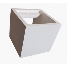 lampada applique moderno da parete in gesso verniciabile up & down cubo CSF110L
