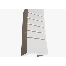 applique lampada a parete biemissione rettangolare in gesso ceramico verniciabile csf516