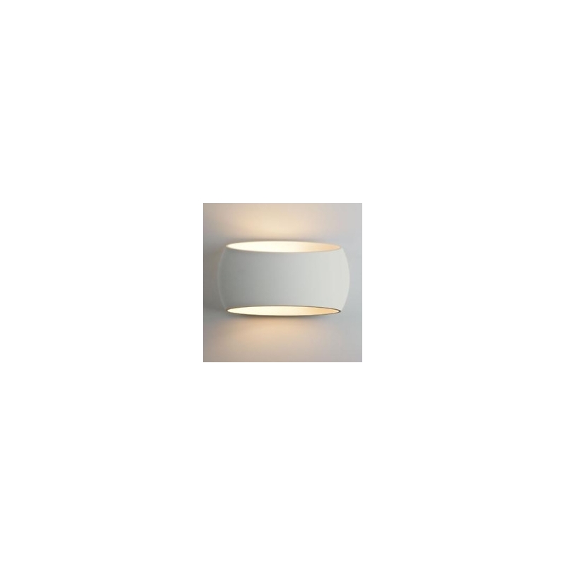 plafoniera applique lampada led a parete biemissione in gesso ceramico csf550