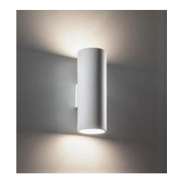 applique cilindrica plafoniera lampada biemissione led in gesso ceramico csf663
