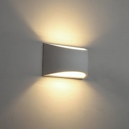 applique plafoniera lampada led biemissione moderna in gesso ceramico csf720