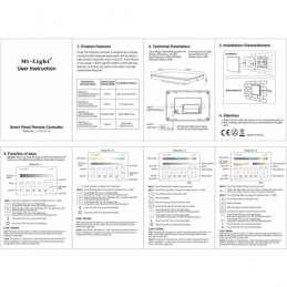 Mi Light Controller Parete Touch Compatibile Scatola 503 M4 RGB+CCT 4 Zone 2365