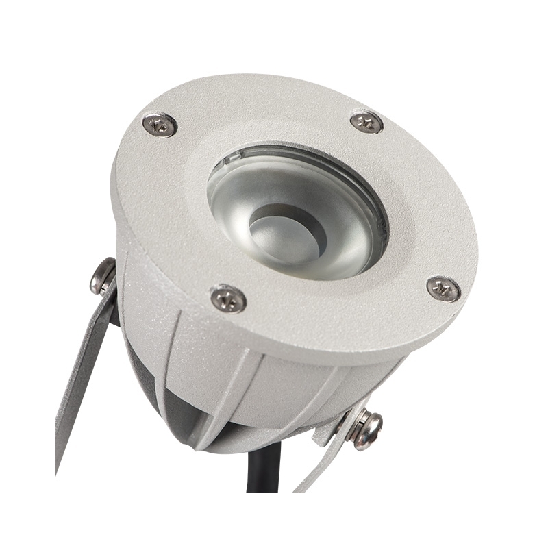 Ledvion - Faretti LED Con Picchetto, Alluminio, IP65, Attacco GU10, 1M Cavo - 4