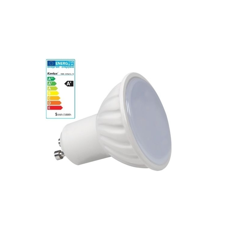 lampadina spot gu10 5w luce fredda kanlux 22701 tomi