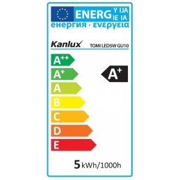 lampadina spot gu10 5w luce fredda kanlux 22701 tomi