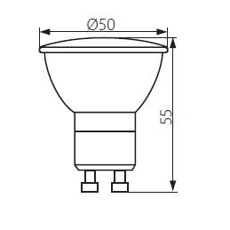 lampadina spot gu10 5w luce fredda kanlux 22701 tomi
