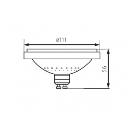 lampada led ar111 bianca gu10 luce calda 11w 220v kanlux 22970