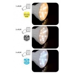 lampada gu10 led 5w 220V tricolor calda/fredda/naturale 120° kanlux 22910
