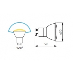 lampada gu10 led 5w 220V tricolor calda/fredda/naturale 120° kanlux 22910