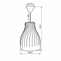 lampada a sospensione drappeggiata bianca design arredo cordes kanlux 25530