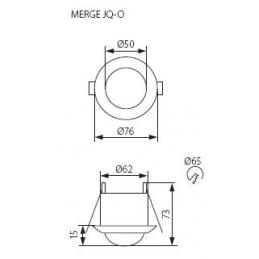Kanlux sensore di movimento PIR 360º da Incasso MERGE JQ-O 2000W Max 220V 07691