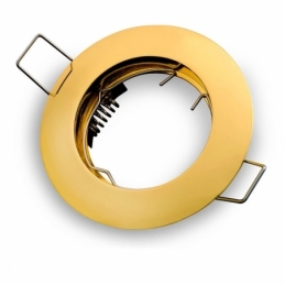 Porta Faretto da Incasso Oro Dorato Fisso con Foro da 60mm per GU10 2272