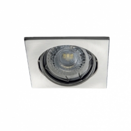 portafaretto da incasso cromato quadrato orientabile gu10 mr16 kanlux 26733