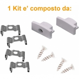 profilo in alluminio cc-32 2 metri cover opaca 1967