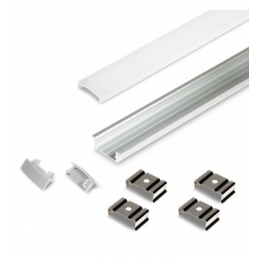 profilo in alluminio da incasso cc31 2 metri cover opaca 2108