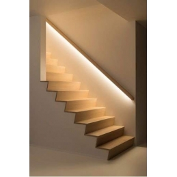 profilo in alluminio angolare 1616 curvato 2 metri cover trasparente 2161