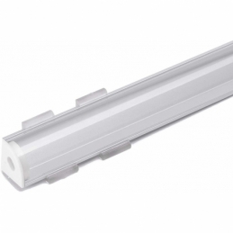 profilo in alluminio angolare 1616 curvato 2 metri cover trasparente 2161