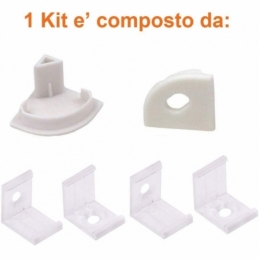 profilo in alluminio angolare 1616 curvato 2 metri cover opaca 2160