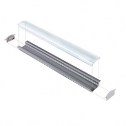 profilo in alluminio da incasso cc31 largo cover opaca 2447