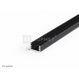 profilo in alluminio slim8 2 metri nero cover opaca 5857