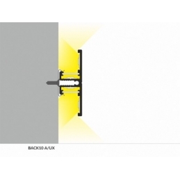 profilo in alluminio back10 2 metri bianco frost up&down  opaco 3176