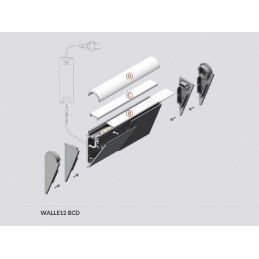 profilo in alluminio walle12 bcd 1 metro bianco cover opaco 3367