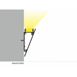 profilo in alluminio walle12 bcd 1 metro bianco cover opaco 3367