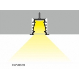 profilo in alluminio deep10 b/u anodizzato 1 metro opaco 5853