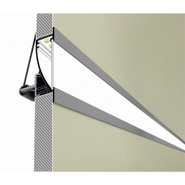 profilo in alluminio flat8 h/u anodizzato 2metri opaco 2560