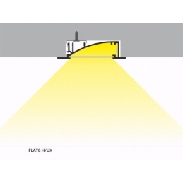 profilo in alluminio flat8 h/u anodizzato 2metri opaco 2560