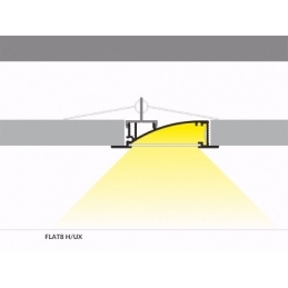 profilo in alluminio flat8 h/u anodizzato 2metri opaco 2560