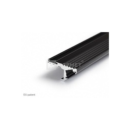 profilo in alluminio step10 c nero 2metri scala opaco 5859