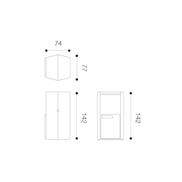 mareco adattatore da esterno ad 1 luce o 2 luci MAO1461000N