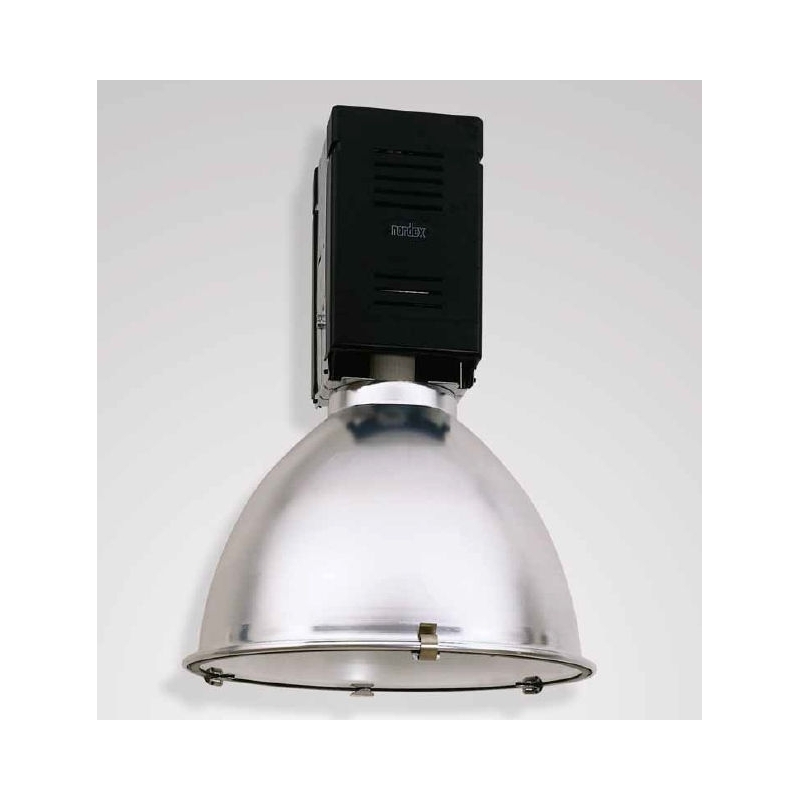 polar cappellone industriale a soffitto alluminio 250w sodio alta pressione piu lampada nordex nx5042