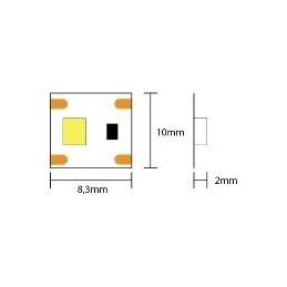 strip led serie special 120w tagliabile a ogni singolo led 24w metro 24v pcb 10mm bobina da 600 smd 2835  Luce Naturale  2840
