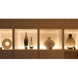 5 cri90 10w al metro ip20 24v 3000k luce calda 2400