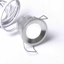 puntiluce 1w rotondo silver d.32 130lm 30d 12v 6000k luce fredda mini plug  2736