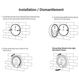 mi light telecomando tondo da muro per prodotti monocolore