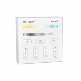 controller dimmer da parete wifi 2.4ghz per lampade led mi light cct gradi kelvin variabile  milight smart panel b2 4 zone 2204