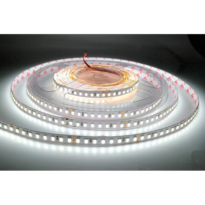 strip led serie h e 130w luce fredda striscia led ultra luminosa 23.9w al metro 24v ip20 pcb 10mm bobina da 800 smd 2835 2631