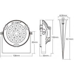 mi light futc02 faretto da giardino con picchetto led 9w rgb+cct 2700k  6500k 220v ip66 2435